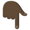 Backhand Index Pointing Down - Black emoji on Emojione